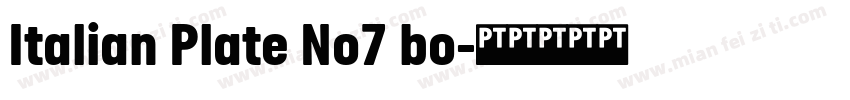 Italian Plate No7 bo字体转换